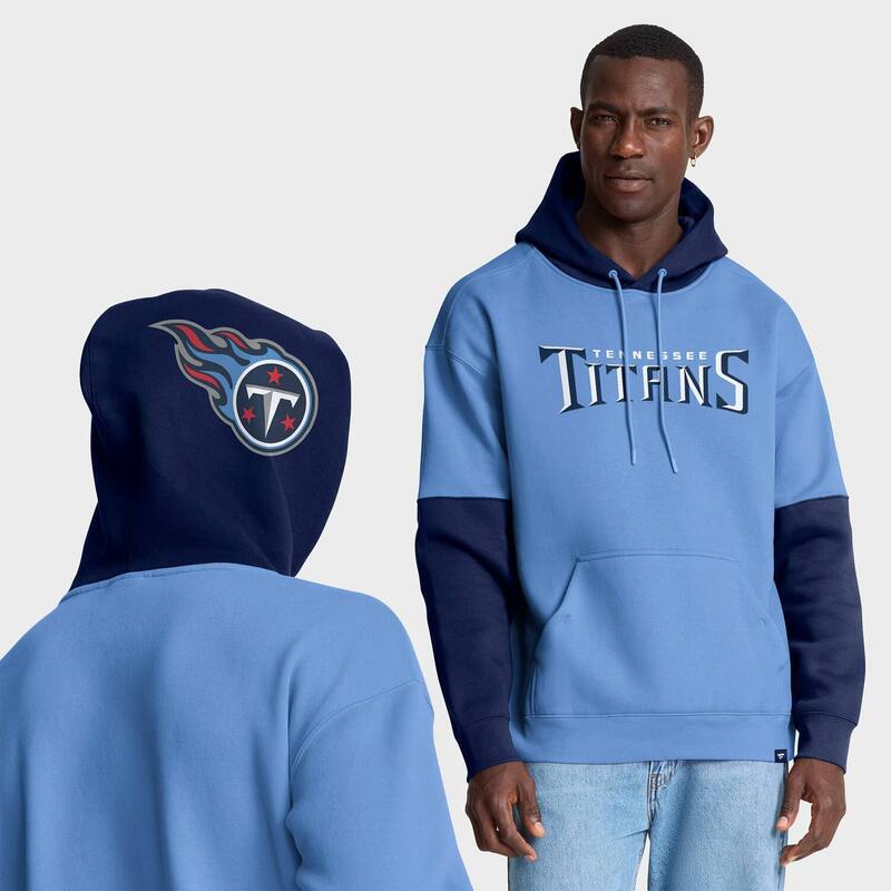 ファナティクス メンズ トップス Tシャツ パーカー Men's Fanatics Light Blue Tennessee Titans Helmet Pullover Hoodie Ttn Light ブルー|ReVida 店