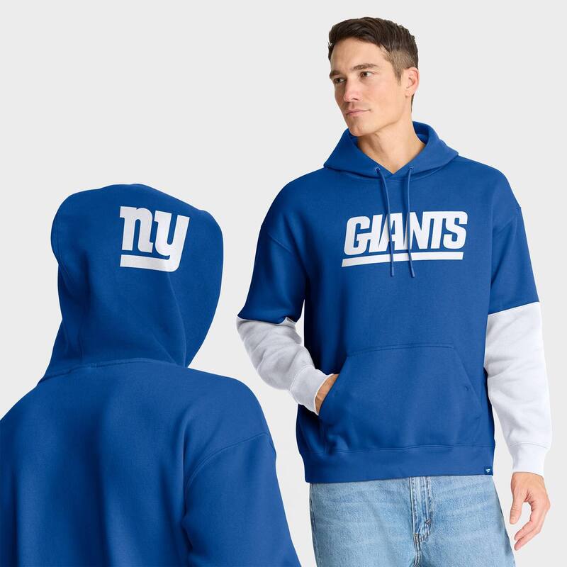 ファナティクス メンズ トップス Tシャツ パーカー Men's Fanatics Royal New York Giants Helmet Pullover Hoodie Gia Blue ブルー|ReVida 店