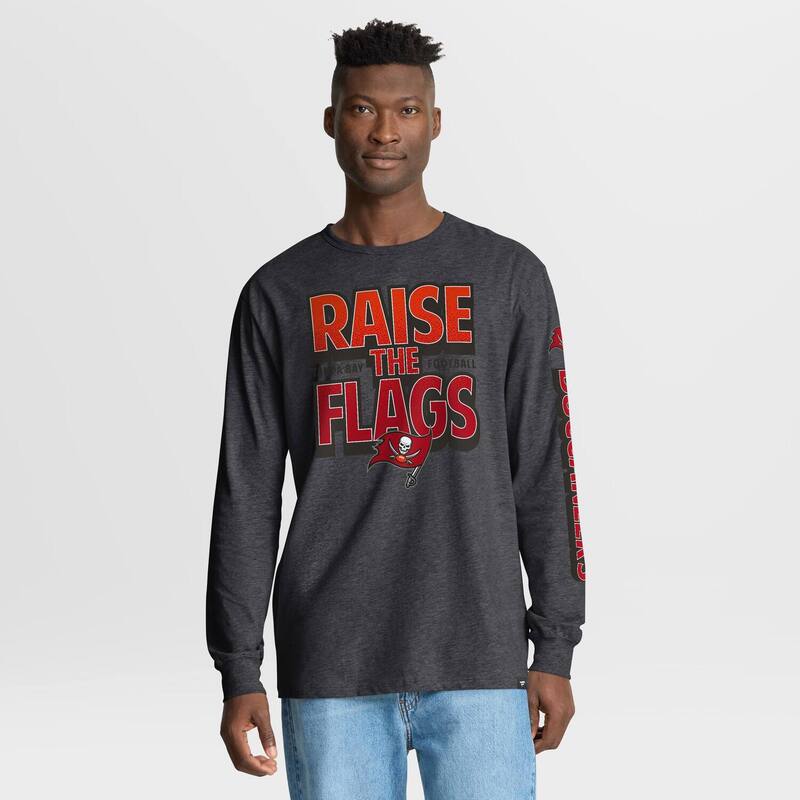 ファナティクス メンズ トップス Tシャツ Men's Fanatics Heather Charcoal Tampa Bay Buccaneers Hometown Sweep Legacy Long Sleeve T-Shirt Bucharco チャコール