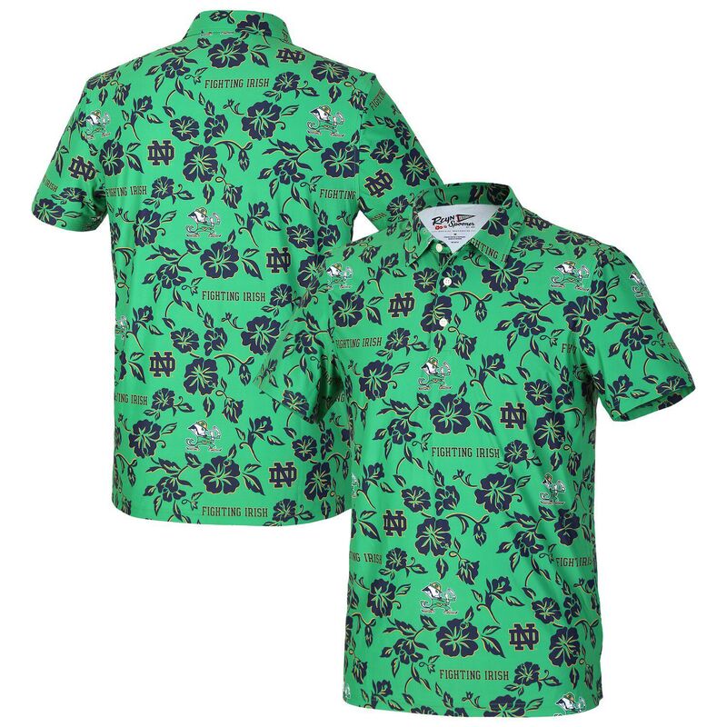 レインスプーナー メンズ トップス Tシャツ ポロシャツ Men's Reyn Spooner Kelly Greenotre Dame Fighting Irish Pua Performance Polo Ntd Green グリーン