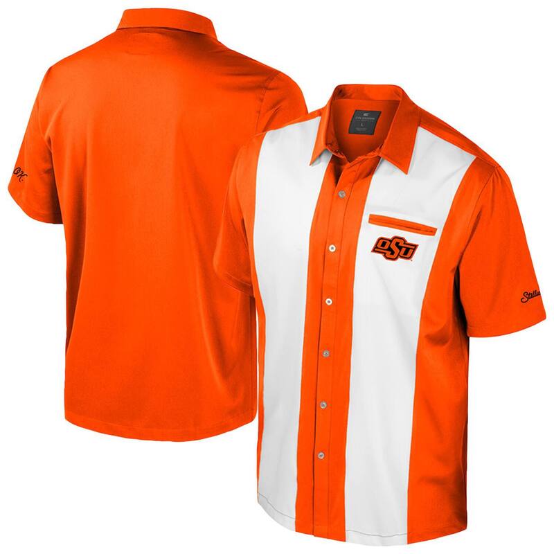 円形劇場 メンズ トップス プルオーバー Men\u0027s Colosseum Orange Oklahoma State Cowboystrike Bowling Button-Up Shirt Oks Orange オレンジ色