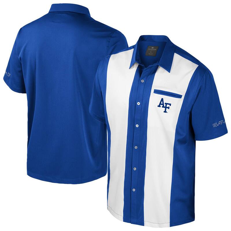 円形劇場 メンズ トップス プルオーバー Men\u0027s Colosseum Royal Air Force Falconstrike Bowling Button-Up Shirt Afa Blue 青色