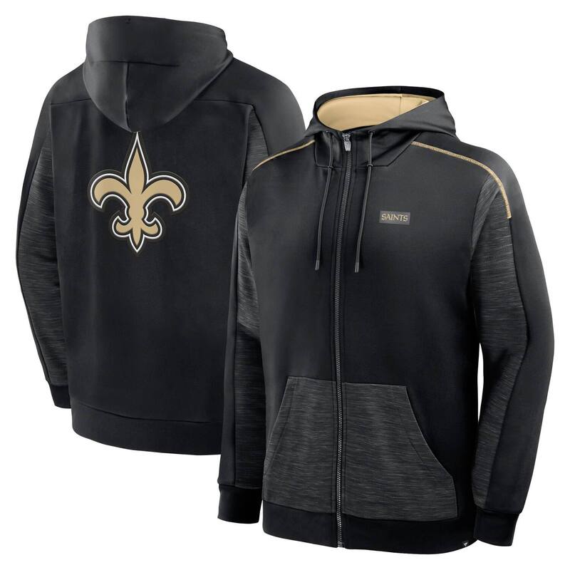 ファナティクス メンズ トップス Tシャツ ダウン パーカー Men's Fanatics Black New Orleansaints Checkdown Pass Full-Zip Hoodie Snt Black ブラック|ReVida 店