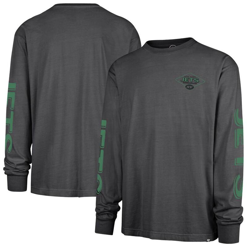 フォーティセブンブランド メンズ トップス プルオーバー 47 Brand Men\u0027s \u002747 Charcoal New York Jets Cairn Ravine Foundation Long Sleeve T-Shirt Jet Charco 濃灰色