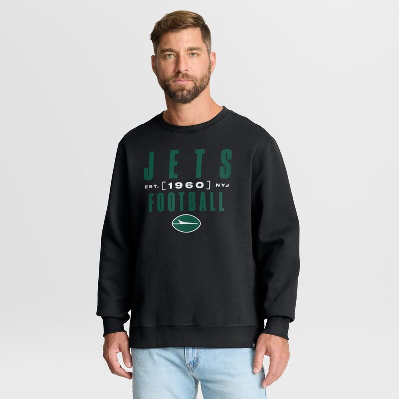 ファナティクス メンズ トップス プルオーバー 汗水 Men\u0027s Fanatics Black New York Jets Powerful Throw Legacy Pullover Sweatshirt Jet Black 黒いこと