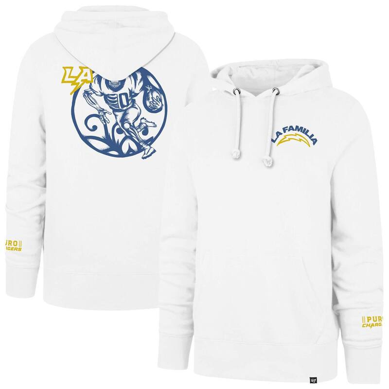 フォーティセブンブランド メンズ トップス Tシャツ パーカー 47 Brand Men's '47 White Los Angeles Chargers La Familia Headline Pullover Hoodie Chg White ホワイト
