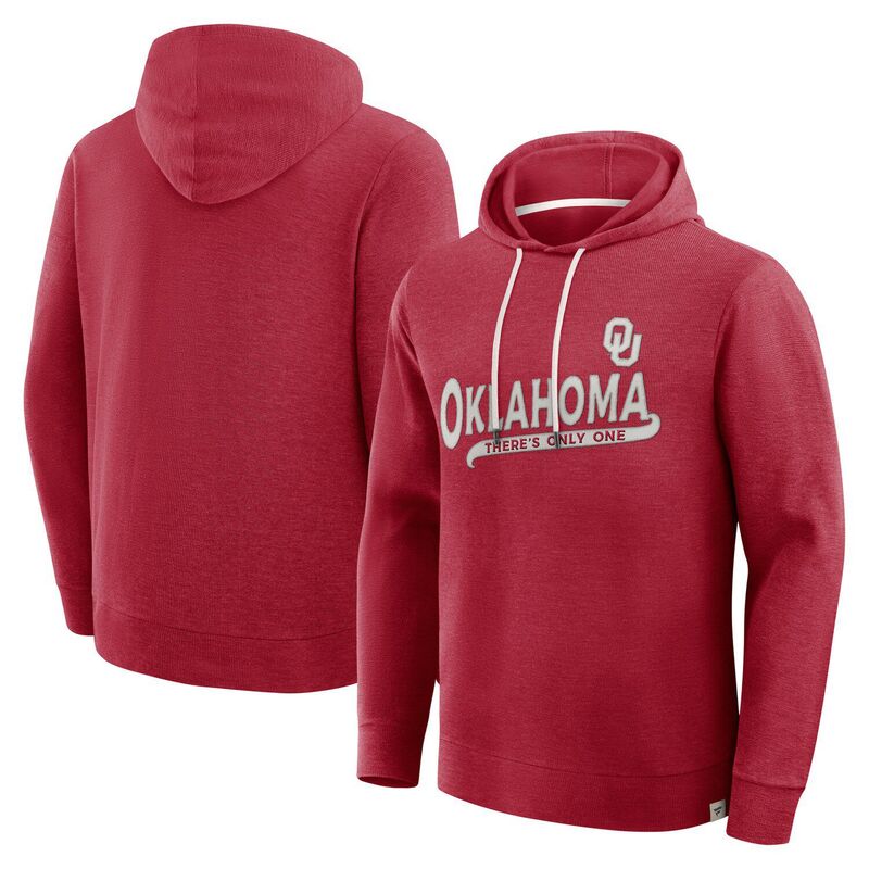 ファナティクス メンズ トップス プルオーバー パーカー Men\u0027s Fanatics Crimson Oklahoma Sooners Hometown Premium Huddle Up Long Sleeve Hoodie T-Shirt Okl Red 赤いこと
