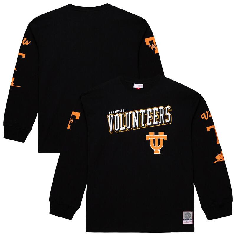 ミッチェル\u0026ネス メンズ トップス プルオーバー Men\u0027s Mitchell \u0026 Ness Black Tennessee Volunteers Training Camp Long Sleeve T-Shirten Black 黒いこと