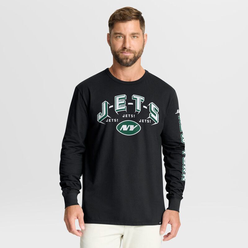 ファナティクス メンズ トップス Tシャツ Men's Fanatics Black New York Jets Hometown Sweep Legacy Long Sleeve T-Shirt Jet Black ブラック