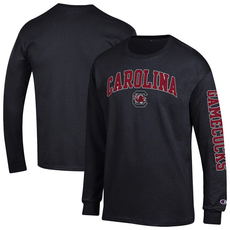チャンピオン メンズ トップス Tシャツ ロゴ Men's Champion Black South Carolina Gamecocks Arch Over Logo 2-Hit Long Sleeve T-Shirt Scr Black ブラック