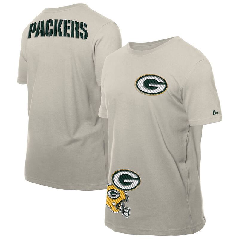 ニュー内鰓 メンズ トップス プルオーバー Men\u0027s New Era Light Beige Green Bay Packers Multi Patch T-Shirt Pkr Lt Bei 緑であること