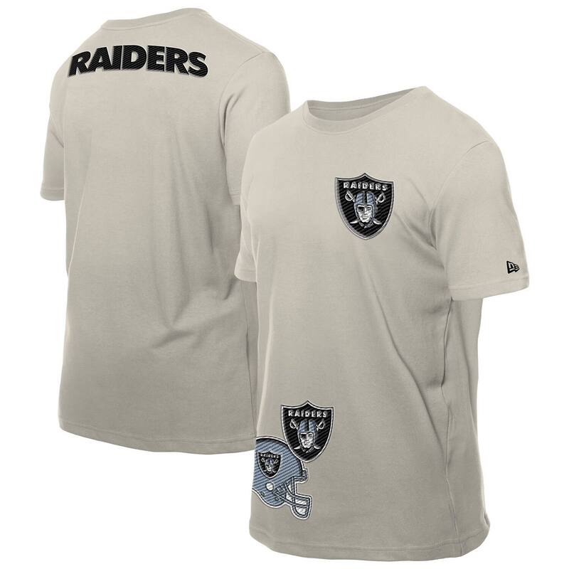 ニュー内鰓 メンズ トップス プルオーバー Men\u0027s New Era Light Beige Las Vegas Raiders Multi Patch T-Shirt Lvr Lt Bei ベージュ