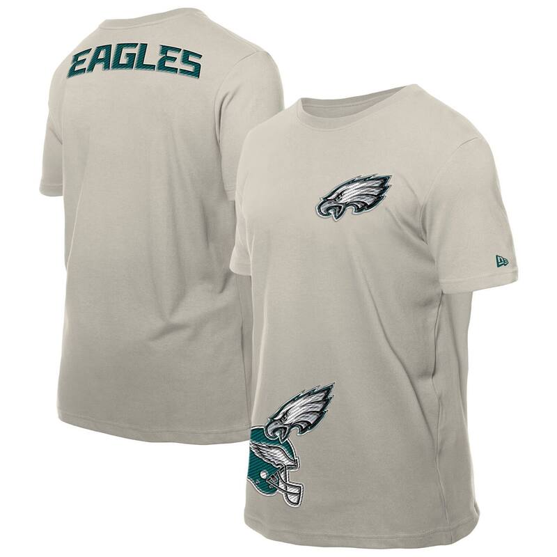 ニュー内鰓 メンズ トップス プルオーバー Men\u0027s New Era Light Beige Philadelphia Eagles Multi Patch T-Shirt Eag Lt Bei ベージュ