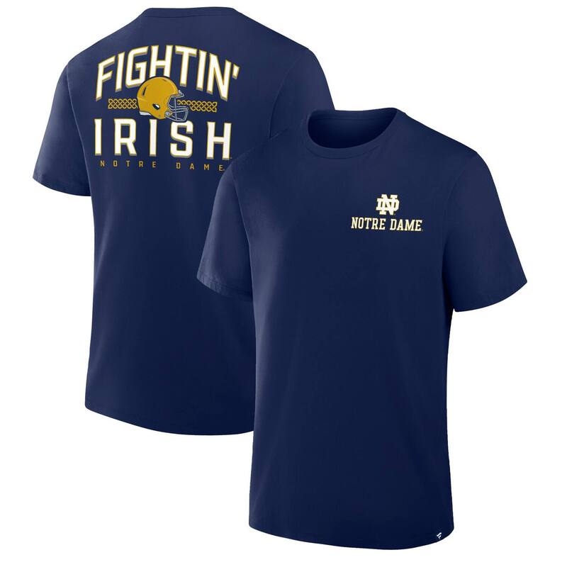 ファナティクス メンズ トップス Tシャツ Men's Fanatics Navy Notre Dame Fighting Irish Quad Legacy T-Shirt Ntd Navy ネイビー