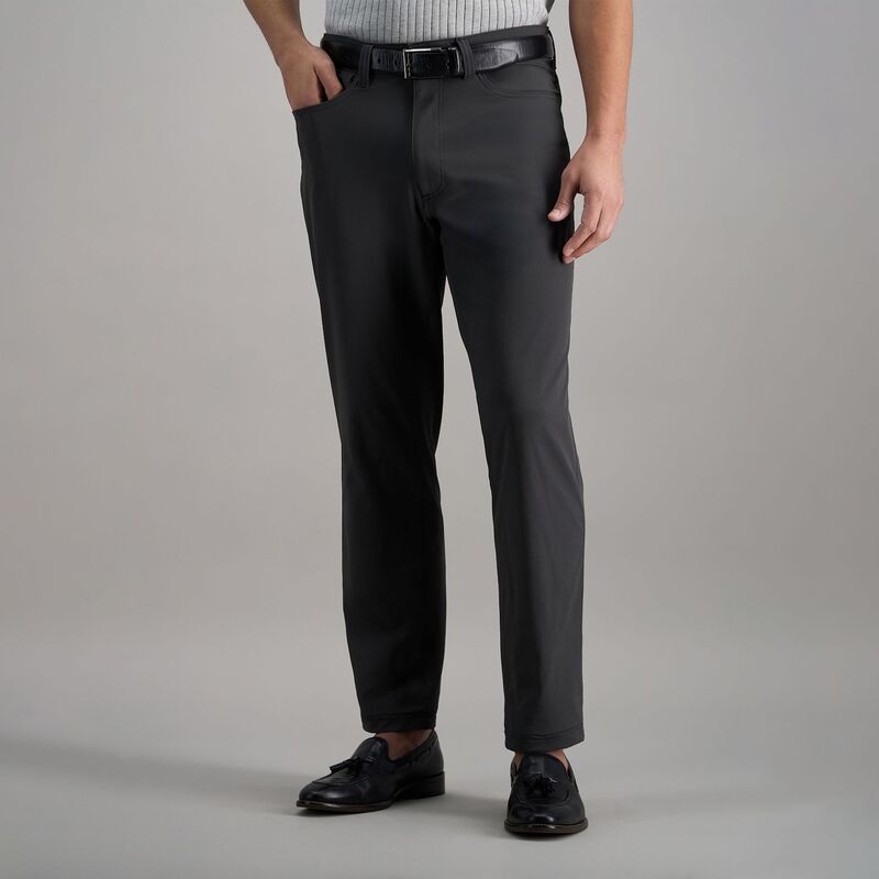 ハガー メンズ ボトムス カジュアルパンツ ナイロン Men's Haggar Sport Performance Straight Fit Nylon Tech Pants Dark Grey グレー