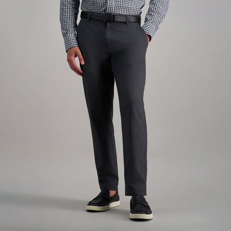 ハガー メンズ ボトムス カジュアルパンツ Men's Haggar Modern Stretcherringbone Straight Fit Pants Medium Grey グレー|ReVida 店