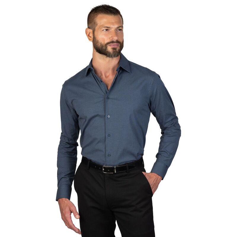 ナウティカ メンズ トップス Tシャツ スリムフィット Men's Nautica Wrinkle-Free Slim Fit Dresshirteal Navy Micro Check ネイビー