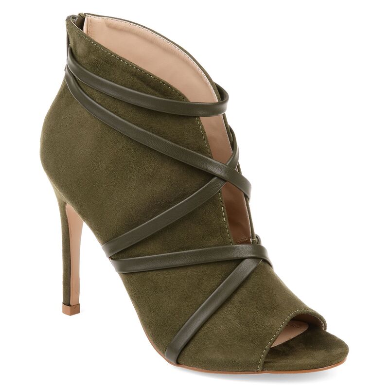 ジュルネ コレクション レディース シューズ ブーツ・レインブーツ アンクル ヒール Journee Collection Samara Women's Higheel Ankle Boots Olive オリーブ 13,986円