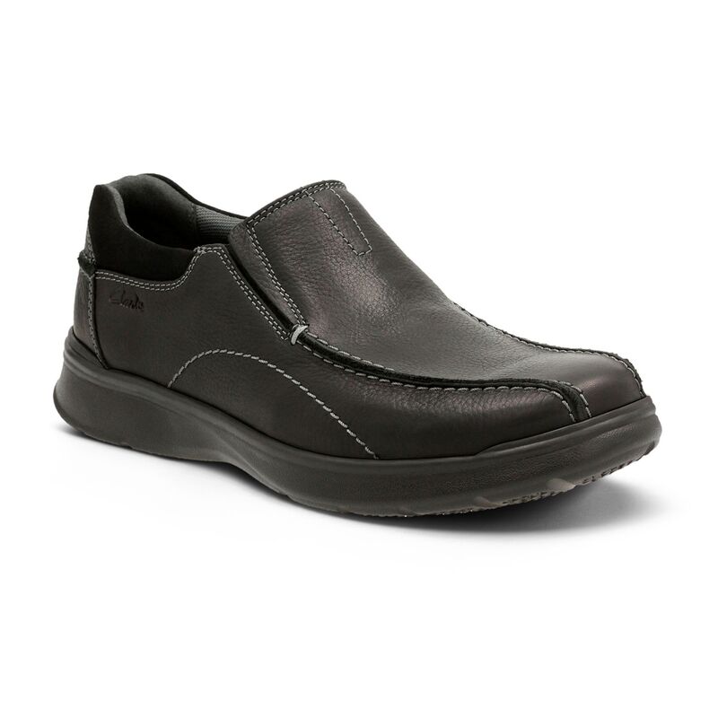 クラークス メンズ シューズ スリッポン・ローファー ClarksR Cotrell Step Men's Loafers Black Oily ブラック|ReVida 店