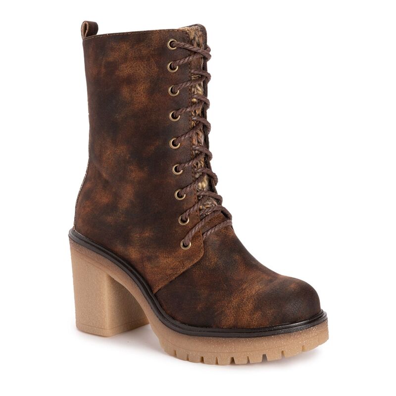 ムクルクス レディース シューズ ブーツ・レインブーツ MUK LUKS Riser Jazz Women\u0027s Combat Boots Brown 赤銅色 レディース靴-靴-ブーツ