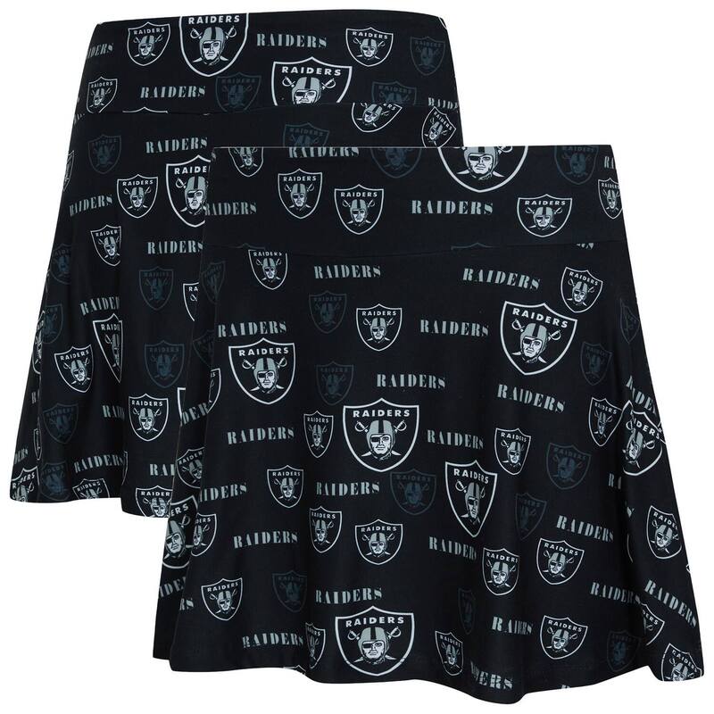 アンブランデッド レディース ボトムスカート プリント Unbranded Women's Conceptsport Black Las Vegas Raiders Mosaic Allover Print Skort Lvr Black ブラック