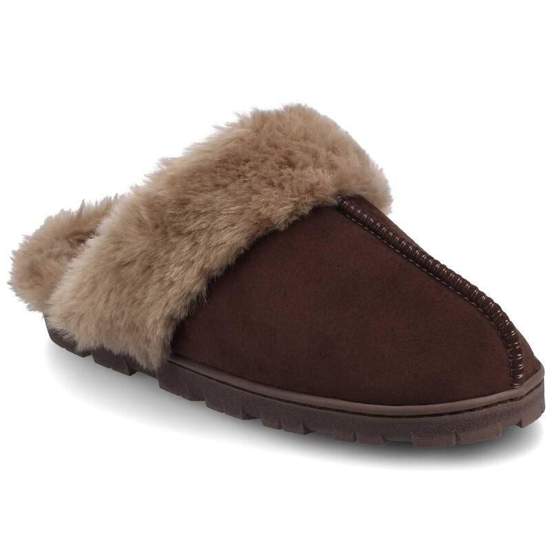 ジャーニー レディース シューズ サンダル Journee Kalli Women'slip-On Scuff Slippers Chocolate チョコレート|ReVida 店