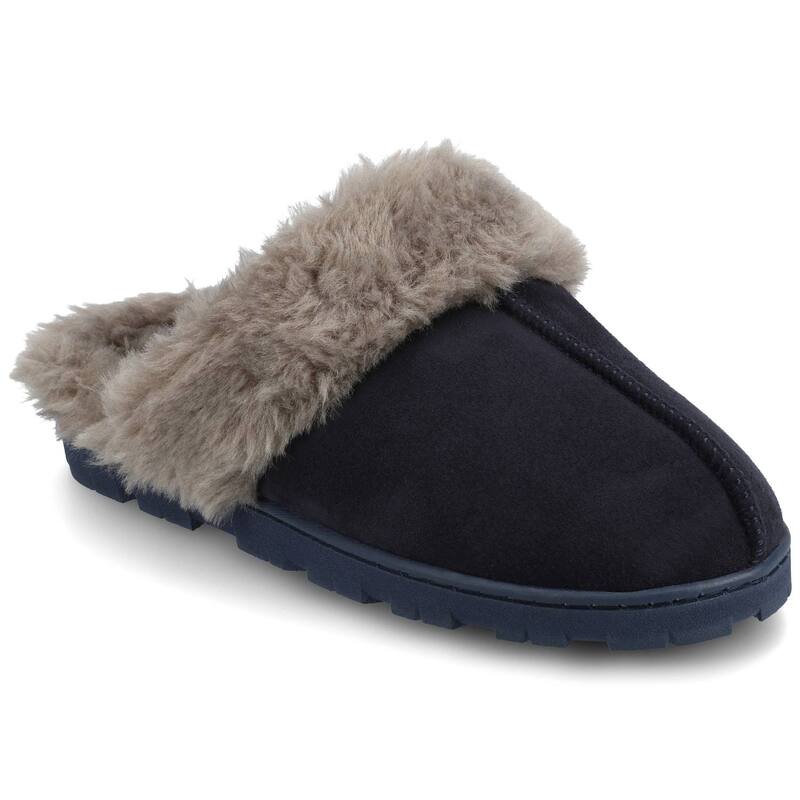 ジャーニー レディース シューズ サンダル Journee Kalli Women'slip-On Scuff Slippers Navy ネイビー｜ReVida 店