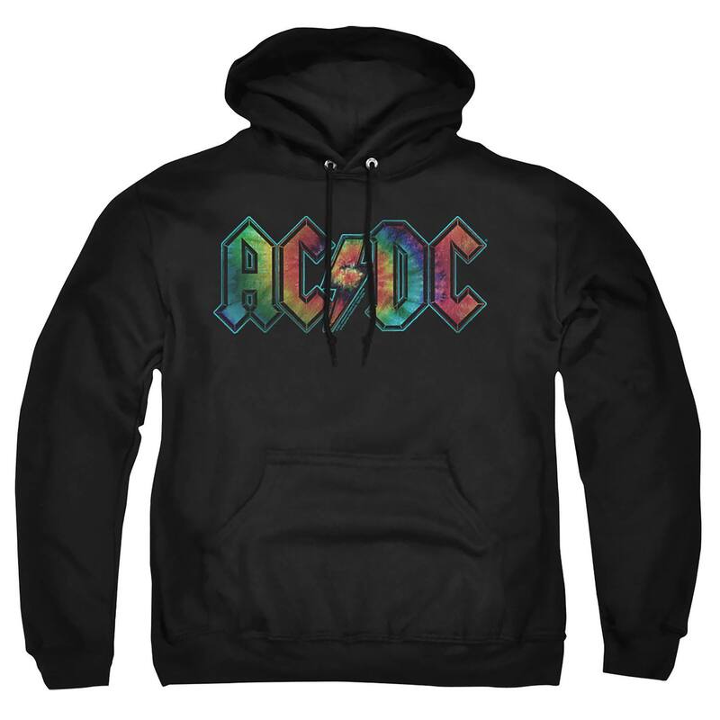 アニメキャラクター メンズ トップス Tシャツ トール ロゴ パーカー グラフィック Licensed Character Big & Tall ACDC Tie Dye Logo Graphic Pullover Hoodie Black ブラック｜ReVida 店
