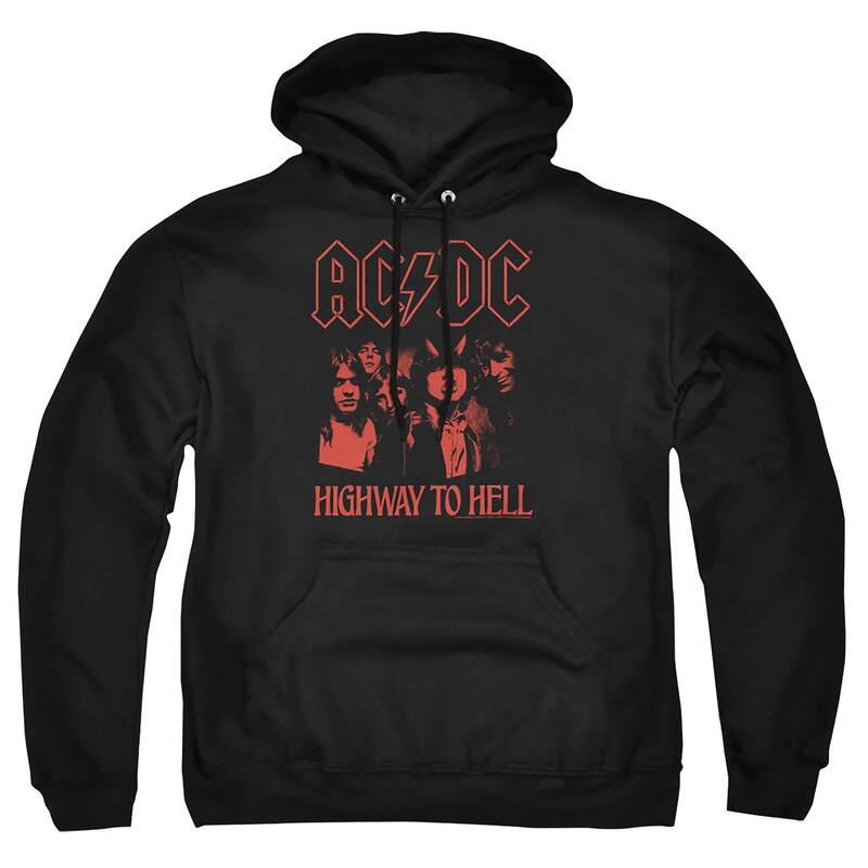 アニメキャラクター メンズ トップス Tシャツ トール パーカー Licensed Character Big & Tall ACDC Highway To Hell Pullover Hoodie Black ブラック