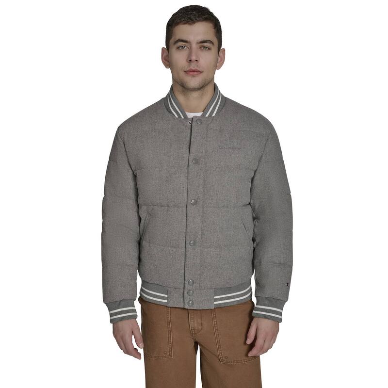 チャンピオン メンズ アウター ジャケット・ブルゾン キルティング Men Champion Quilted Puffer Jacket Heather Gray グレー