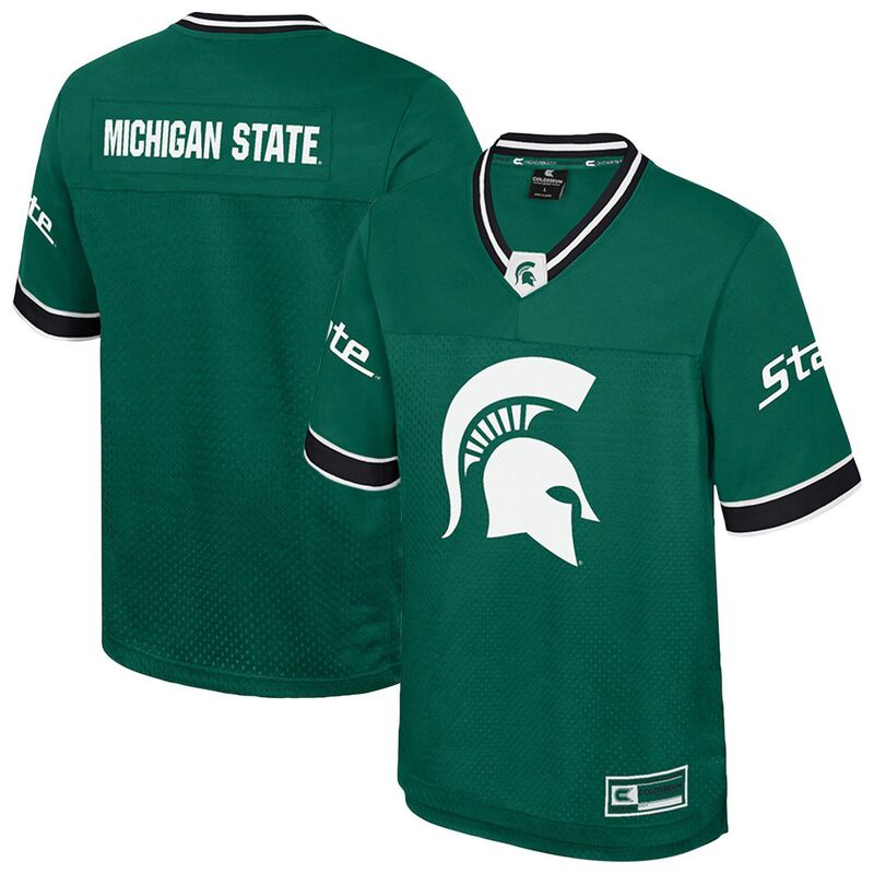 コロシアム メンズ トップス Tシャツ ジャージー Men's Colosseum Green Michigan State Spartans Nothing Buthe Hits Football Jersey Msu Green グリーン