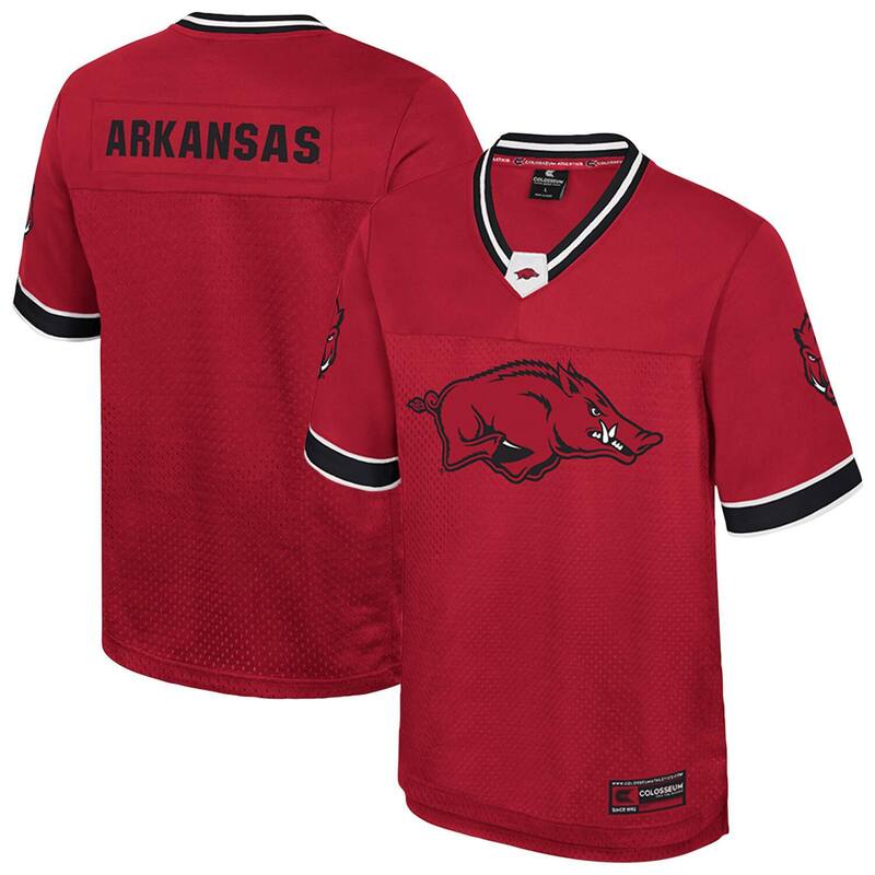 コロシアム メンズ トップス Tシャツ ジャージー Men's Colosseum Cardinal Arkansas Razorbacks Nothing Buthe Hits Football Jersey Ark Red レッド