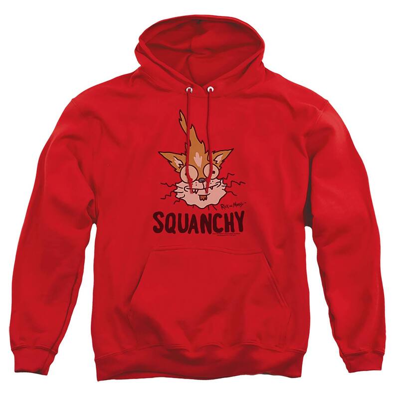 アニメキャラクター メンズ トップス Tシャツ トール パーカー グラフィック Licensed Character Big & Tall Rick And Morty Squanchy Graphic Pullover Hoodie Red レッド