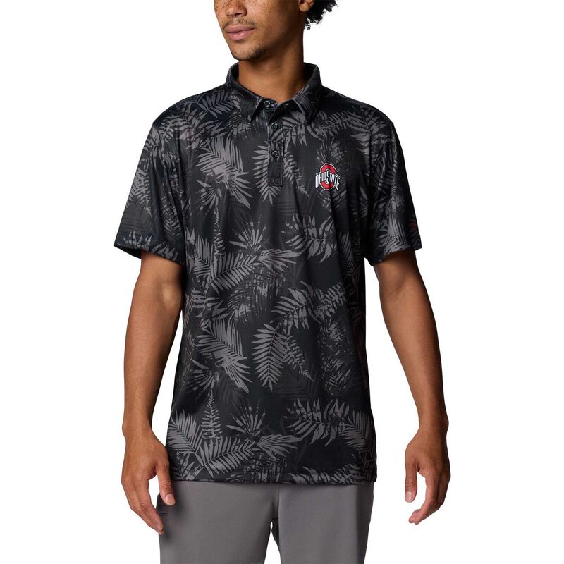 コロンビア メンズ トップス Tシャツ ポロシャツ Men's Columbia Black Ohio State Buckeyes PFG Super Terminal Tackle Omni-Shade Bangalows Polosu Black ブラック