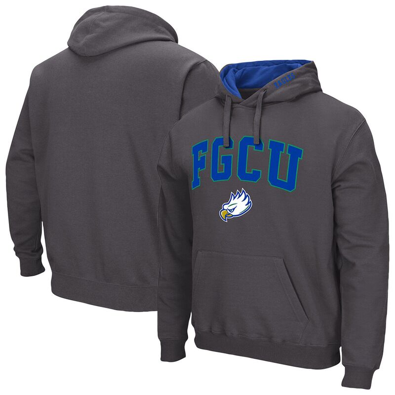 円形劇場 メンズ トップス ティーシャツ ロゴタイプ パーカー Men\u0027s Colosseum Charcoal Florida Gulf Coast Eagles Arch \u0026 Logo 3.0 Pullover Hoodie Nc2 Charco 暗灰色 メンズファッション-トップス