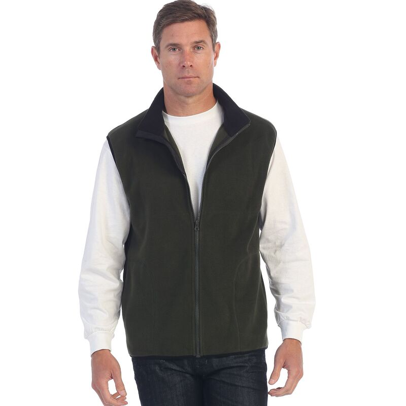 ジョベルティ メンズ アウター ニット・セーター ベスト フリース Gioberti Men's Full Zipper Polar Fleece Vest Olive オリーブ|ReVida 店