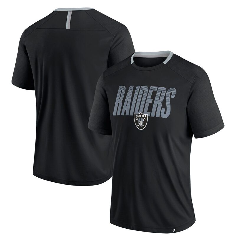 ファナティクス メンズ トップス Tシャツ Men's Fanatics Black Las Vegas Raiders Defender Fade Slant-Shirt Lvr Black ブラック 9,485円