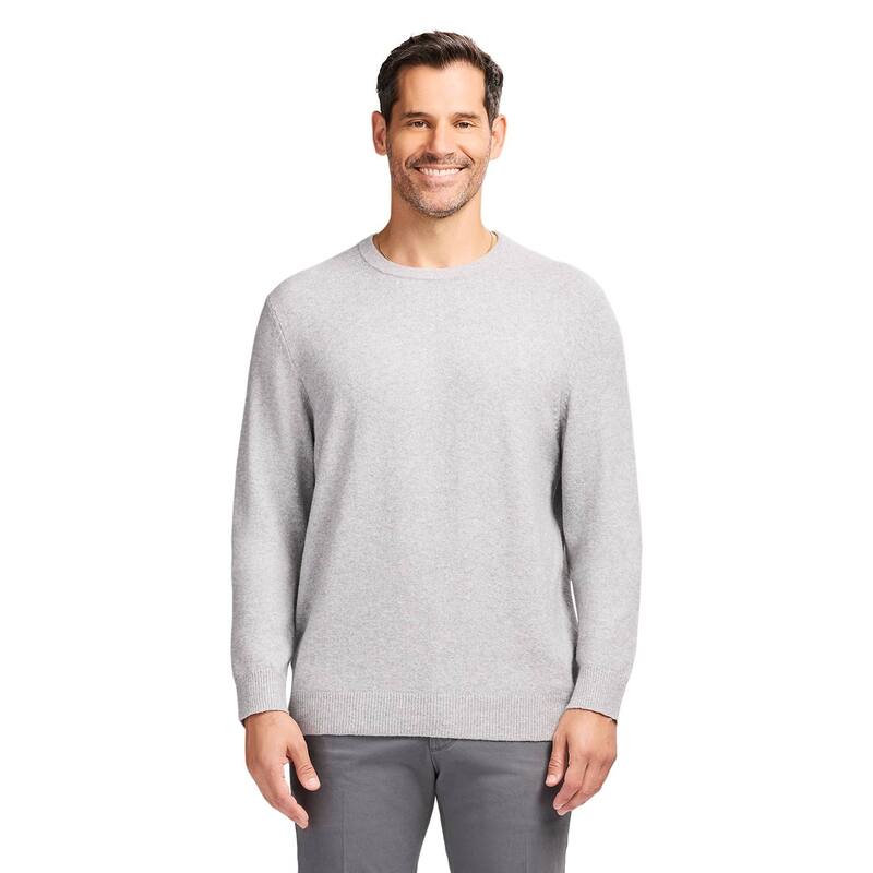 アイゾッド メンズ アウター ニット・セーター クルーネック Men's IZOD Soft Yarn Crewneck Sweater Grey グレー｜ReVida 店