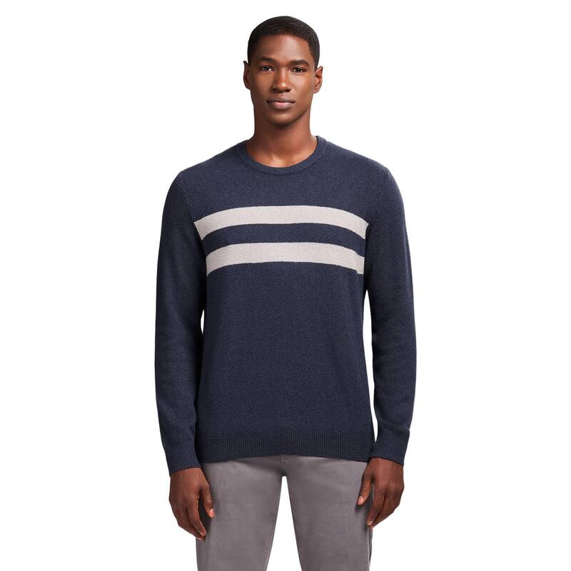 アイゾッド メンズ アウター ニット・セーター クルーネック Men's IZOD Soft Yarn Crewneck Sweater Navy Chestripe ネイビー｜ReVida 店