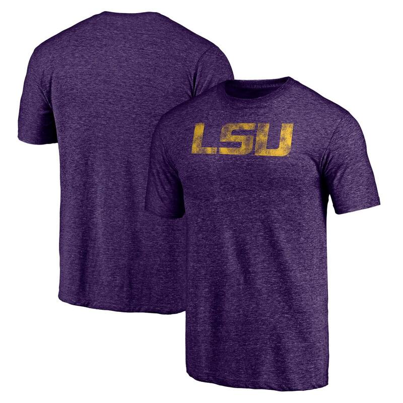 アンブランデッド メンズ トップス Tシャツ Unbranded Men's Purple LSU Tigers Classic Primary Tri-Blend T-Shirt Lsu Purple パープル