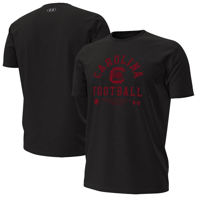 アンダーアーマー メンズ トップス Tシャツ Men's Under Armour Black South Carolina Gamecocks 2025 Sideline Football Performance T-Shirt Scr Black ブラック