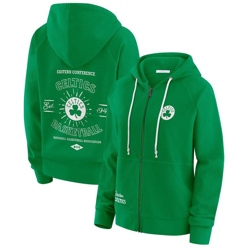 ウェア バイ エリン アンドルーズ レディース トップス Tシャツ ヴィンテージ パーカー Women's WEAR by Erin Andrews Green Boston Celtics Vintage Full-Zip Raglan Hoodie Cel Green グリーン