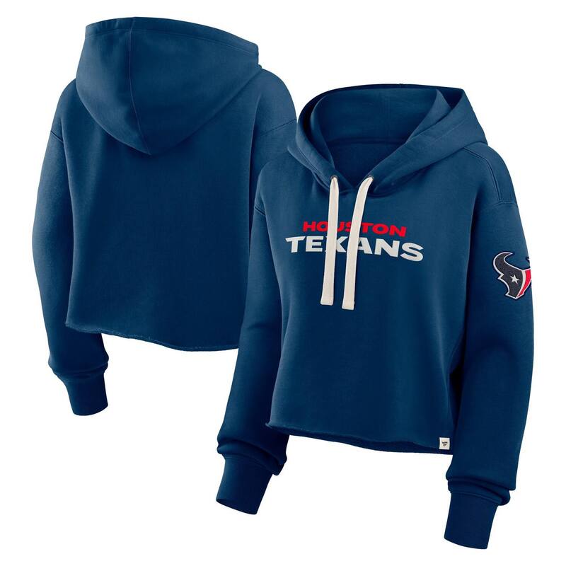 ファナティクス レディース トップス Tシャツ クロップド パーカー Women's Fanatics Navy Houston Texans Oversized Hometown Heritage Cropped Hoodie Txs Navy ネイビー