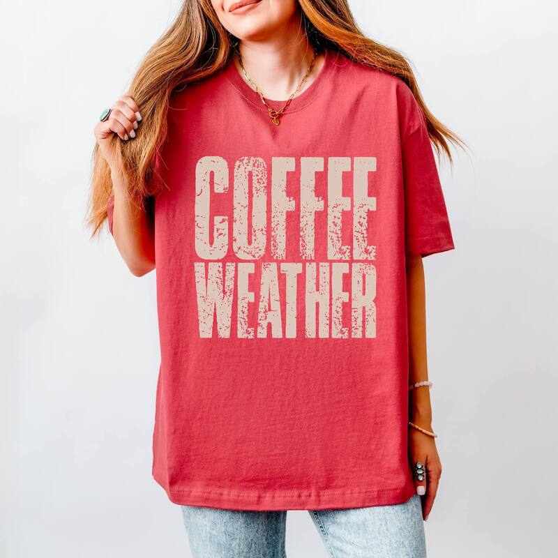 Simply Sage Market レディース トップス Tシャツ Simply Sage Market Coffee Weather Distressed - Heavyweightee Brick コーヒー