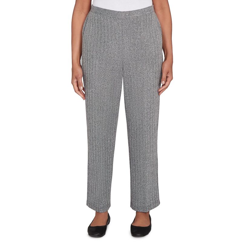 アルフレッド ダナー レディース ボトムス カジュアルパンツ ニット Women's Alfredunner Herringbone Knit Medium Length Pants Black And Ivory アイボリー