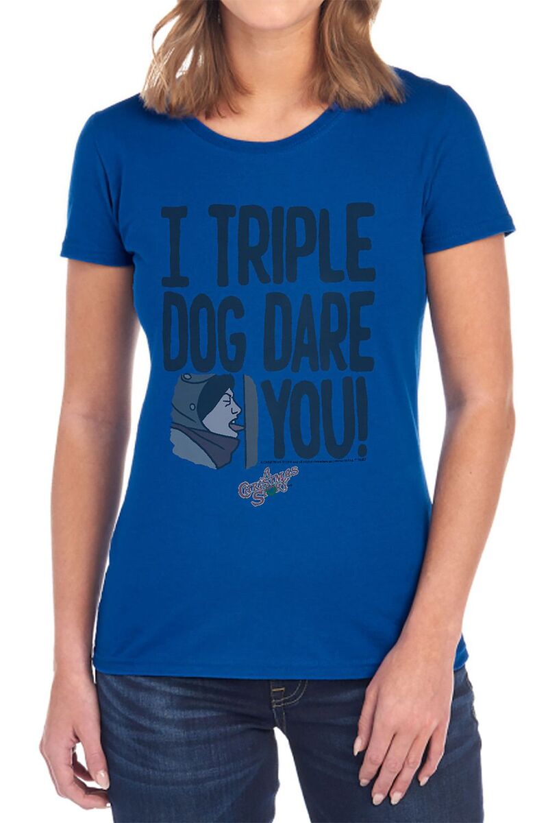 アニメキャラクター レディース トップス Tシャツ グラフィック Licensed Character Juniors' A Christmastory Triple Dog Dare Graphic Tee Dark Blue ブルー 6,360円