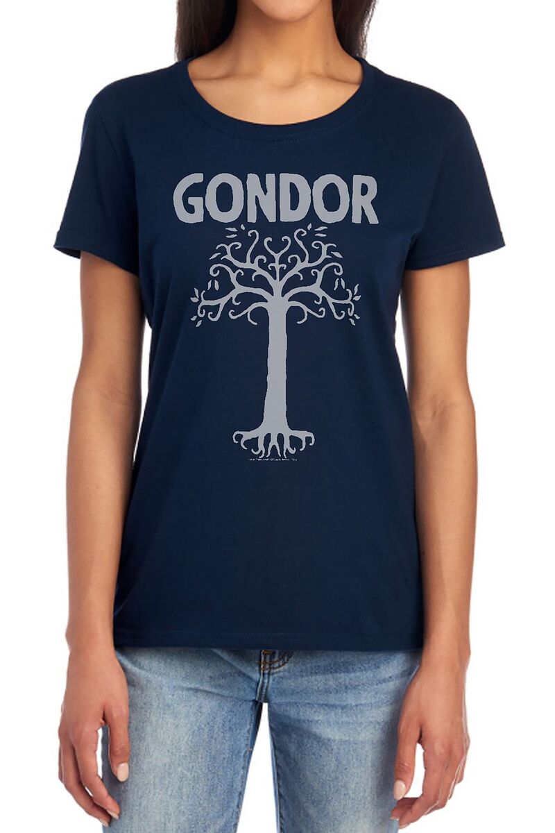 アニメキャラクター レディース トップス Tシャツ グラフィック Licensed Character Juniors' Lord Of The Rings Gondor Graphic Tee Navy ネイビー