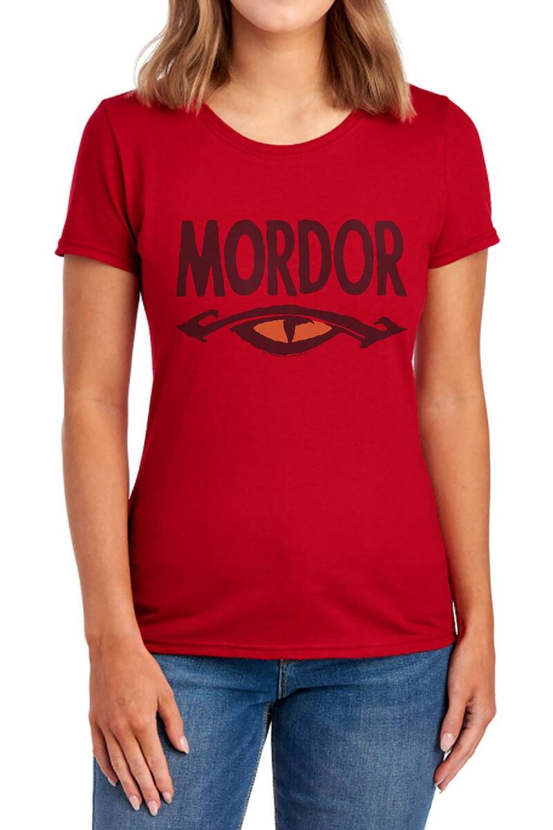 アニメキャラクター レディース トップス Tシャツ グラフィック Licensed Character Juniors' Lord Of The Rings Mordor Graphic Tee Red レッド