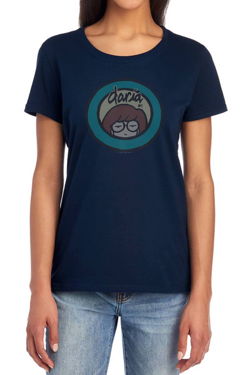 アニメキャラクター レディース トップス Tシャツ グラフィック Licensed Character Juniors' MTV Daria Graphic Tee Navy ネイビー 6,784円