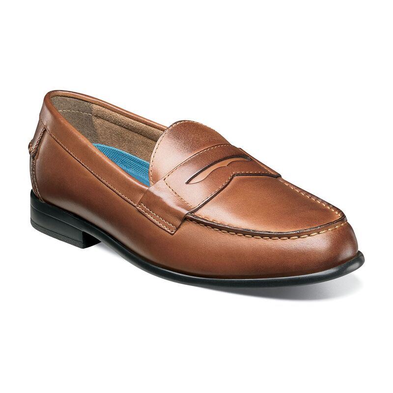 ノンブッシュ メンズ シューズ スリッポン・ローファー Nunn BushR Drexel Men ’ s Moc Toe Dress Penny Loafers Cognac|ReVida 店